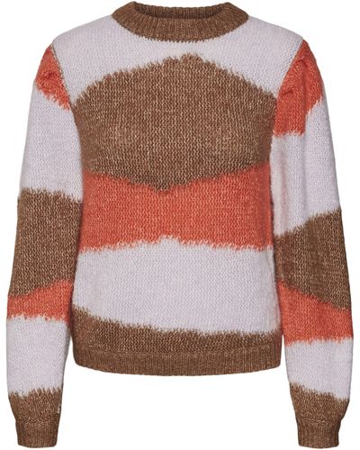Vero Moda Marianne Colorblock Crewneck Sweater - Multicolor
