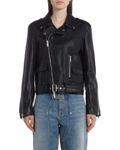 Stella McCartney Altermat Faux Leather Moto Jacket - Black