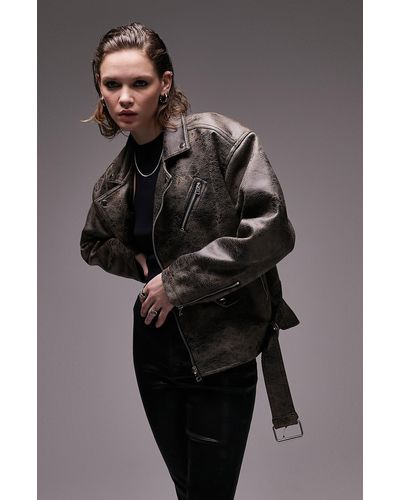 TOPSHOP Leather jackets for Women | Online Sale up to 52% off | Lyst