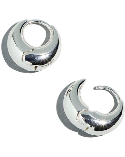 Madewell Puffy Hoop Earrings - Metallic