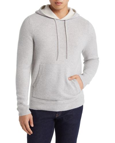 Nordstrom Cashmere Hooded Sweater - Gray