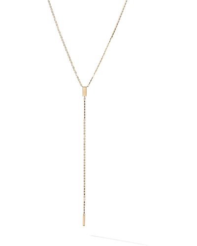 Lana Jewelry Petite Malibu Tag Lariat Necklace - White