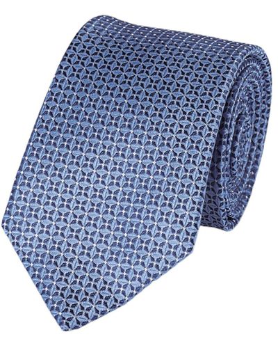 Charles Tyrwhitt Semi Plain Silk Stain Resistant Pattern Tie - Blue