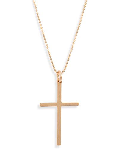 Nashelle 14k- Fill Cross Necklace At Nordstrom - Metallic
