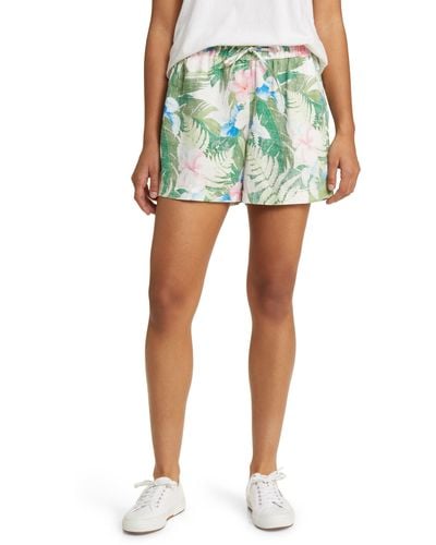 Tommy Bahama Radiant Bay High Waist Linen Shorts - Green
