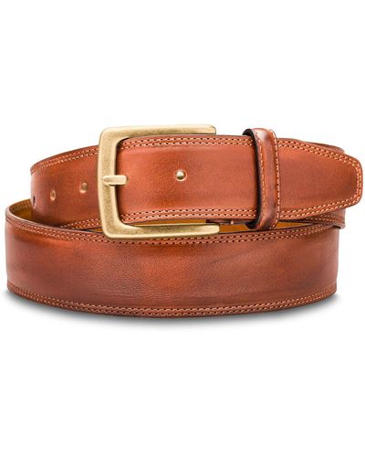 Bosca Amalfi Leather Belt - Brown