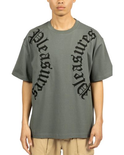 Pleasures Harness Embroidered T-shirt - Gray