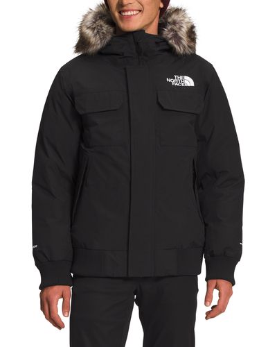 The North Face Mcmurdo Water Repellent 600 Fill Power Down Parka With Faux Fur Trim - Black