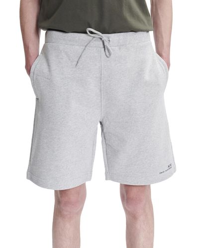 A.P.C. Cotton Sweat Shorts - Gray