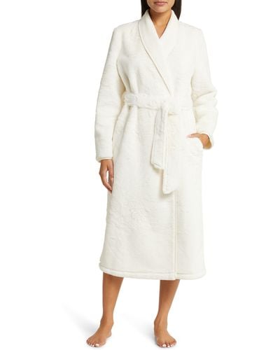 Nordstrom Recycled Polyester Faux Fur Robe - White