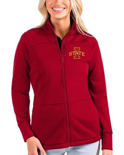 Antigua Iowa State Cyclones Links Full-zip Golf Jacket At Nordstrom - Red