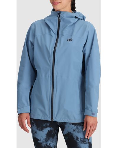 Outdoor Research Stratoburst Packable Rain Jacket - Blue