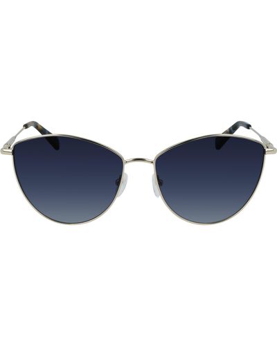 Longchamp Roseau 58mm Cat Eye Sunglasses - Blue