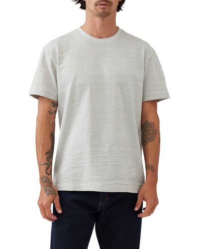 Rodd & Gunn Leith Valley Textured Cotton T-shirt - Gray