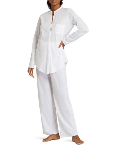 Hanro Cotton Deluxe Pajamas - White