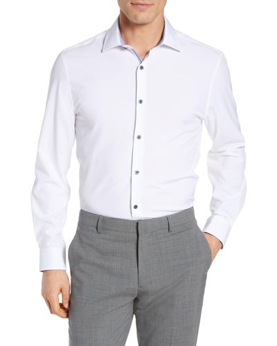 W.r.k. Slim Fit Solid Performance Dress Shirt - White