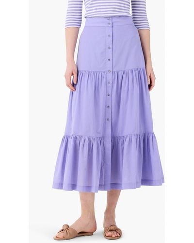NIC+ZOE Nic+zoe Cotton Tiered Skirt - Purple