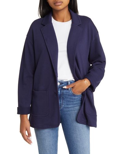 Caslon Caslon(r) Relaxed French Terry Blazer - Blue