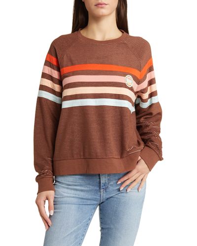 Rip Curl Trails Chest Stripe Sweater - Orange