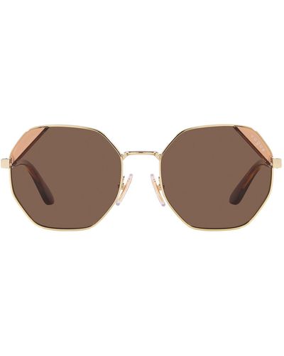 Vogue 55mm Irregular Sunglasses - Brown