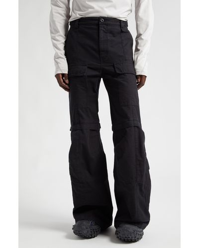 Balenciaga Gender Inclusive Cotton Ripstop Convertible Cargo Pants - Blue