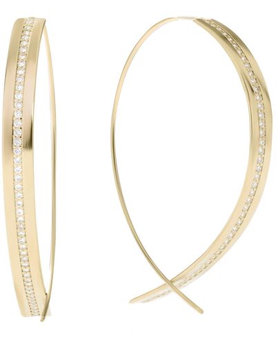 Lana Jewelry Vanity Diamond Hoop Earrings - White