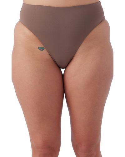 O'neill Sportswear Saltwater Solids Max High Cut Bikini Bottoms - Gray