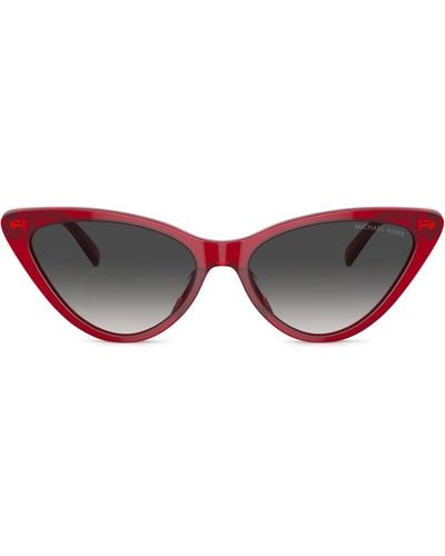 Michael Kors Harbour Island 56mm Cat Eye Sunglasses - Red