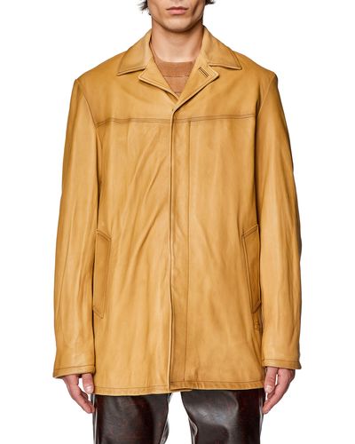 DIESEL Nico Leather Jacket - Orange