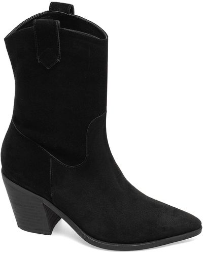Silent D Munchy Western Pointed Toe Boot - Black