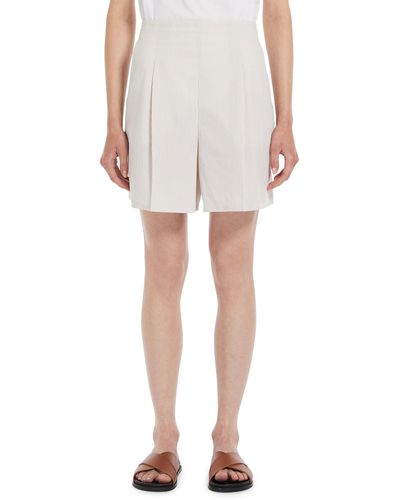 Max Mara Canale Stripe Pleated Shorts - White