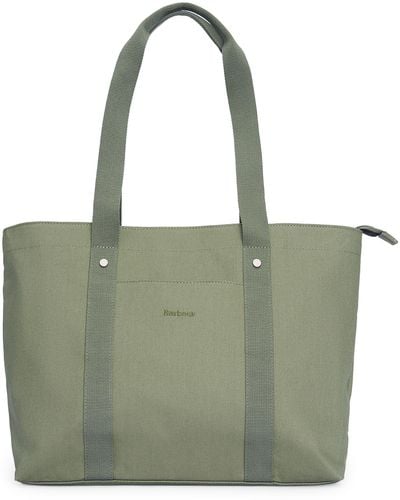 Barbour Olivia Cotton Tote Bag - Green