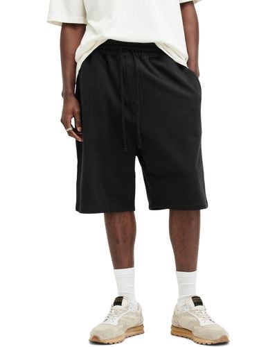 AllSaints Haydon Cotton Sweat Shorts - Black