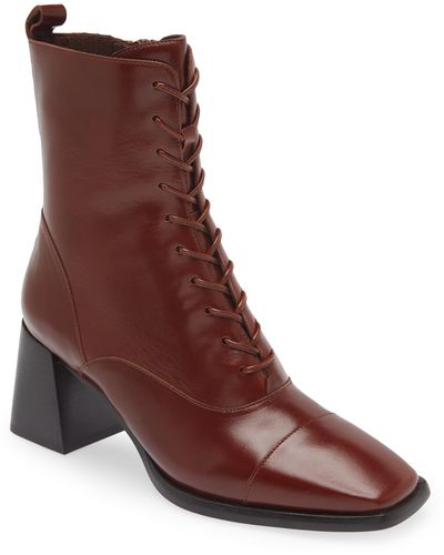 Jeffrey Campbell Westyn Cap Toe Lace-up Bootie - Brown