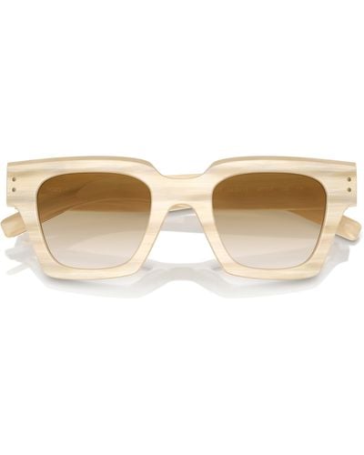 Dolce & Gabbana 48mm Gradient Square Sunglasses - Natural