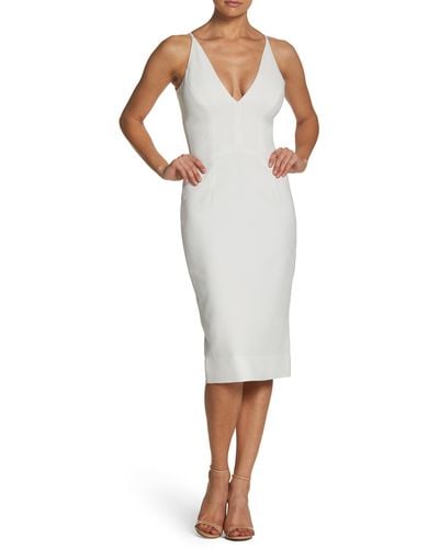 Dress the Population Lyla Crepe Cocktail Dress - White