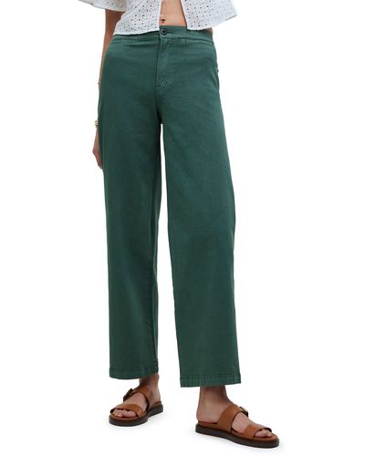 Madewell Emmett Wide Leg Crop Pants - Green