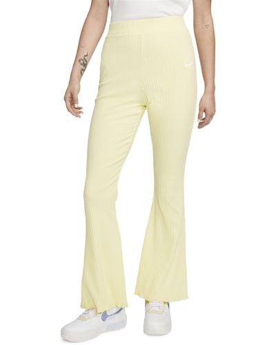 Nike Sportswear Rib Flare Pants - Yellow