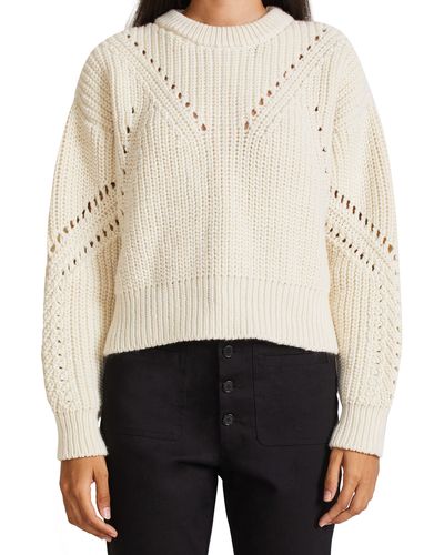 Apiece Apart Alora Wool Blend Sweater - Natural