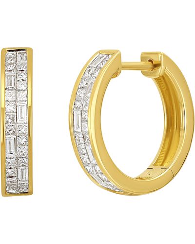 Bony Levy Gatsby Diamond Hoop Earrings - Metallic