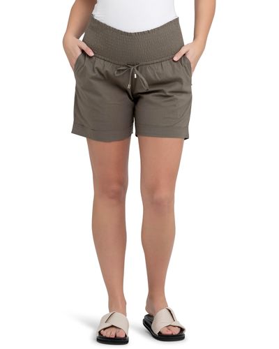 Ripe Maternity Philly Cotton Maternity Shorts - Gray