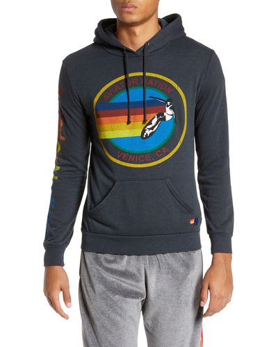 Aviator Nation Graphic Pullover Hoodie - Blue