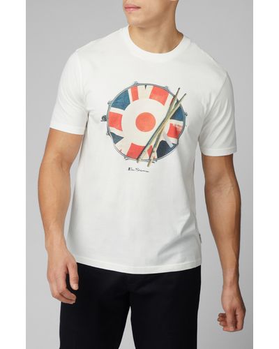 Ben Sherman Snare Target Graphic T-shirt - Gray