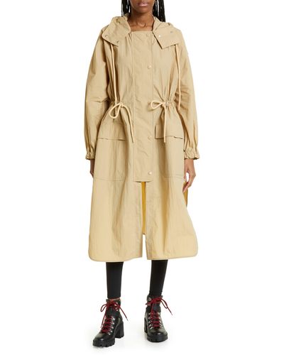 Moncler Magny Water Repellent Down Hood Parka - Natural