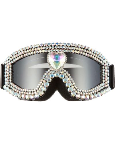 Rad & Refined Rad + Refined Crystal Heart Embellished goggles - Black
