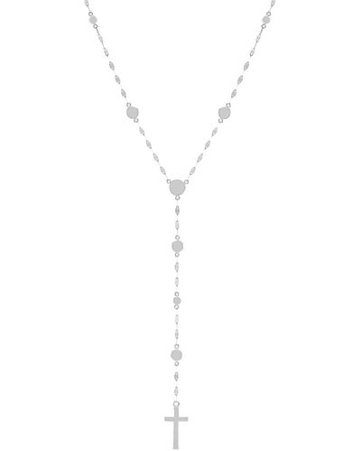 Lana Jewelry Cross Disc Lariat Necklace - Blue