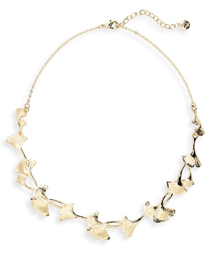 Nordstrom Ginkgo Leaf Collar Necklace - White