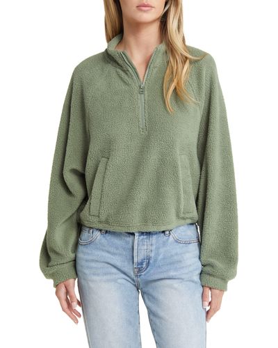 BP. Fleece Half Zip Pullover - Green