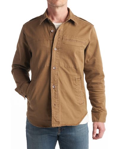 Rowan Orion Midcentury Twill Shirt Jacket - Brown