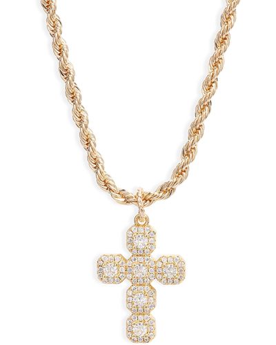 Child Of Wild Nelli Cross Pendant Necklace - Metallic